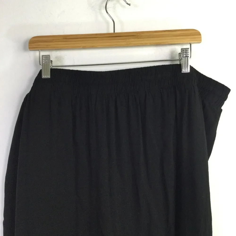 Torrid Womens Wide-Leg Pull-On Tall Pants Drawstring Waist Black Size 3X Tall - Picture 10 of 16